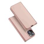For iPhone 14/13 DUX DUCIS Skin Pro Series Shockproof Horizontal Flip Leather Phone Case (Rose Gold)