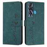 For Tecno Pova Neo Skin Feel Heart Pattern Leather Phone Case(Green)