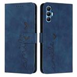 For Tecno Spark 8P Skin Feel Heart Pattern Leather Phone Case(Blue)