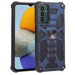 For Samsung Galaxy M23 5G / M13 4G Shockproof TPU + PC Magnetic Phone Case with Holder(Blue)