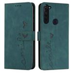 For Motorola Moto G Stylus 2022 4G Skin Feel Heart Pattern Leather Phone Case(Green)