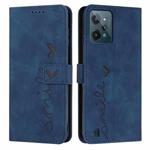 For OPPO Realme C31 4G Skin Feel Heart Pattern Leather Phone Case(Blue)