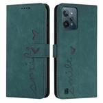 For OPPO Realme C31 4G Skin Feel Heart Pattern Leather Phone Case(Green)