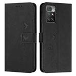 For Xiaomi Redmi 10 Skin Feel Heart Pattern Leather Phone Case(Black)