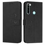For Xiaomi Redmi Note 8 Skin Feel Heart Pattern Leather Phone Case(Black)
