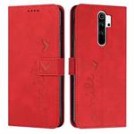 For Xiaomi Redmi Note 8 Pro Skin Feel Heart Pattern Leather Phone Case(Red)