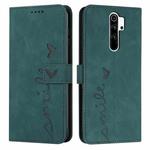 For Xiaomi Redmi Note 8 Pro Skin Feel Heart Pattern Leather Phone Case(Green)