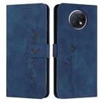 For Xiaomi Redmi Note 9T Skin Feel Heart Pattern Leather Phone Case(Blue)