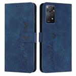 For Xiaomi Redmi Note 11 Pro Global Skin Feel Heart Pattern Leather Phone Case(Blue)
