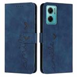 For Xiaomi Redmi Note 11e Skin Feel Heart Pattern Leather Phone Case(Blue)