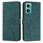 For Xiaomi Redmi Note 11e Skin Feel Heart Pattern Leather Phone Case(Green)