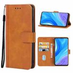 For Huawei Y9s Leather Phone Case(Brown)