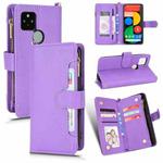 For Google Pixel 5 5G Litchi Texture Zipper Leather Phone Case(Purple)