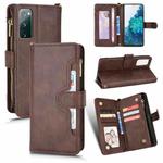 For Samsung Galaxy S20 FE 5G / 4G Litchi Texture Zipper Leather Phone Case(Brown)