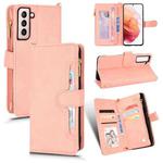 For Samsung Galaxy S21 5G Litchi Texture Zipper Leather Phone Case(Pink)