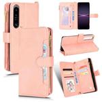 For Sony Xperia 1 IV Litchi Texture Zipper Leather Phone Case(Pink)