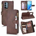 For OnePlus Nord N200 5G Litchi Texture Zipper Leather Phone Case(Brown)