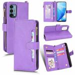For OnePlus Nord N200 5G Litchi Texture Zipper Leather Phone Case(Purple)