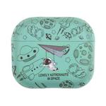 Wireless Earphone TPU Protective Case For AirPods 3(Green Paper Airplane Astronaut)