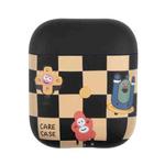 Wireless Earphone TPU Protective Case For AirPods 1 / 2(Checkerboard Monster)