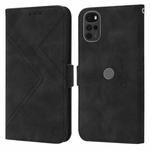 For Motorola Moto G22 RFID Geometric Line Flip Leather Phone Case(Black)