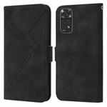For Xiaomi Redmi Note 11 Global RFID Geometric Line Flip Leather Phone Case(Black)
