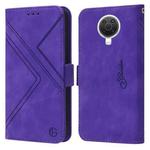 For Nokia G20 / G10 / 6.3 RFID Geometric Line Flip Leather Phone Case(Purple)