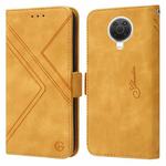 For Nokia G20 / G10 / 6.3 RFID Geometric Line Flip Leather Phone Case(Yellow)