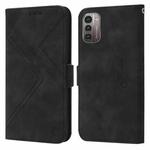 For Nokia G11 / G21 RFID Geometric Line Flip Leather Phone Case(Black)