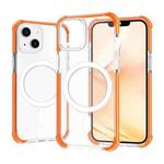 For iPhone 14 Plus Magsafe Magnetic Acrylic Shockproof Phone Case (Orange)