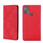 For Motorola Moto G50 Skin Feel Magnetic Horizontal Flip Leather Phone Case(Red)