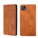 For Motorola Moto G50 5G Skin Feel Magnetic Horizontal Flip Leather Phone Case(Light Brown)