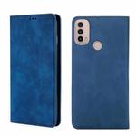 For Motorola Moto E40 Skin Feel Magnetic Horizontal Flip Leather Phone Case(Blue)