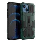 For iPhone 14 Plus Vanguard Warrior All Inclusive Double-color Phone Case (Dark Green)