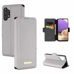 For Samsung Galaxy A32 5G MUXMA MX115 Cross Texture Oil Edge Flip Leather Phone Case(White)