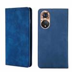 For Honor 50 Skin Feel Magnetic Horizontal Flip Leather Phone Case(Blue)