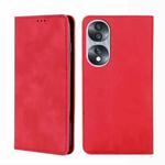 For Honor 70 Skin Feel Magnetic Horizontal Flip Leather Phone Case(Red)