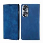 For Honor 70 Skin Feel Magnetic Horizontal Flip Leather Phone Case(Blue)