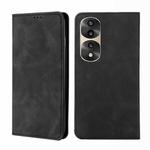 For Honor 70 Pro/70 Pro+ Skin Feel Magnetic Horizontal Flip Leather Phone Case(Black)