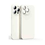 For iPhone 13 Pro Lens Glass Film Liquid State Phone Case (White)