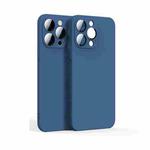 For iPhone 13 Pro Max Lens Glass Film Liquid State Phone Case (Blue)
