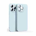 For iPhone 13 Pro Max Lens Glass Film Liquid State Phone Case (Sierra Blue)