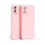 For iPhone 12 Lens Glass Film Liquid State Phone Case(Pink)