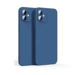 For iPhone 12 Lens Glass Film Liquid State Phone Case(Blue)