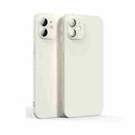 For iPhone 12 Lens Glass Film Liquid State Phone Case(White)