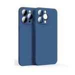 Lens Glass Film Liquid State Phone Case For iPhone 11 Pro Max(Blue)
