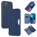 For iPhone 12 Pro Shrimp Skin Texture Flip Leather Phone Case(Blue)
