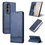 For Honor 70 AZNS Magnetic Calf Texture Flip Leather Phone Case(Dark Blue)