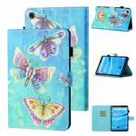 For Lenovo Tab M10 3rd Gen Coloured Drawing Stitching Smart Leather Tablet Case(Colorful Butterflies)