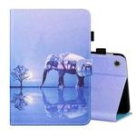 For Lenovo Tab M10 3rd Gen Coloured Drawing Stitching Smart Leather Tablet Case(Elephant)